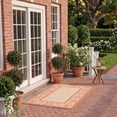 thumbnail image 3 of Safavieh Courtyard Eva Oriental Indoor/Outdoor Area Rug, Natural/Terracotta, 4' x 5'7", 3 of 11