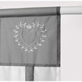 thumbnail image 4 of Cortina romana elegante para sala de estar, cenefas de gasa suave con rayas lisas, bolsillo para varilla de fácil instalación para dormitorio, comedor, pasillo (ancho 45 cm x alto 90 cm, gris), 4 of 5