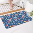 thumbnail image 4 of Pioneer Flower Floral Print Pattern Bathroom Rugs Mat, Non Slip Microfiber Bathroom Rug with Rubber Backing, Soft Mats for Bathroom Floor Tub Shower, 17"x30", 4 of 5