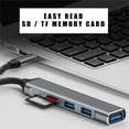 thumbnail image 1 of Carcasa de aleación de aluminio Hub USB-C 5 en 1 1 puerto de datos USB 3.0 2 puertos de datos USB 2.0 Ranuras para tarjetas SD Ranuras para tarjetas TF, 1 of 9