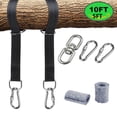 thumbnail image 2 of Correa de correas extralargas de 5 pies con ganchos de mosquetón con cierre más seguro, perfecta para columpios de árboles y hamacas, perfecta para columpios, bolsa de transporte fácil y ráp, 2 of 5