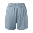 thumbnail image 5 of SNKSDGM Women's Plus Plus Size Summer Pants for Women Women Linen Pants Womens Shorts Trendy Summer Dressy Elastic High Waisted Side Slit Business Casual Suit Work Shorts with Pockets, 5 of 5