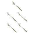 thumbnail image 2 of ZheElen Stainless Steel Cocktail Dessert Fork Appetizer Snack Cake Fruit Kitchen Forks Silver 5Set, 2 of 6