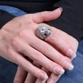 thumbnail image 2 of Hot Leathers JWR1113 Bling Skull Stainless Steel Ring 7, 2 of 2