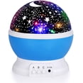 thumbnail image 1 of Luckkid Baby Night Light Moon Star Projector 360 Degree Rotation - 4 LED Bulbs 9 Light Color Changing with USB Cable, Unique Gifts for Men Women Kids Best Baby Gifts, 1 of 5