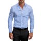 thumbnail image 4 of Ceisia Men's All Gift Seasons Formal Solid Color Round Neck Long Sleeve Shirt - Comfortable Daily Outdoor Wear, 4 of 5