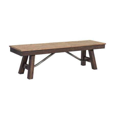 Intercon Furniture Transitions Dining 63" Transitional Wood Bench in Driftwood