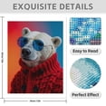thumbnail image 3 of Diamond Art Kit for Adults, Polar Bear Fashion Sunglasses Style Diamond Painting for Adults Beginners, 5D DIY Diamond Art Painting Kits, Colorful Diamond Painting Craft for Home Decor 12x16 Frameless, 3 of 7