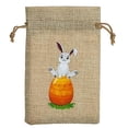 thumbnail image 1 of Easter Bunny Egg Candy Box Linen Drawstring Happy Easter Gift Bag, 1 of 5