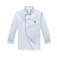 thumbnail image 1 of fastboy White Chef Coat Unisex Made With Polyester For Maximum Comfort Unisex Chef Jacket Chef Coat Uniform white（long sleeve） L, 1 of 6