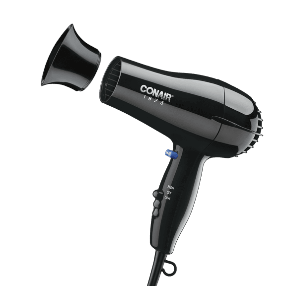 Conair Mid-Size Hair Dryer, 1875 Watts, Concentrator Attachment, Lightweight Design