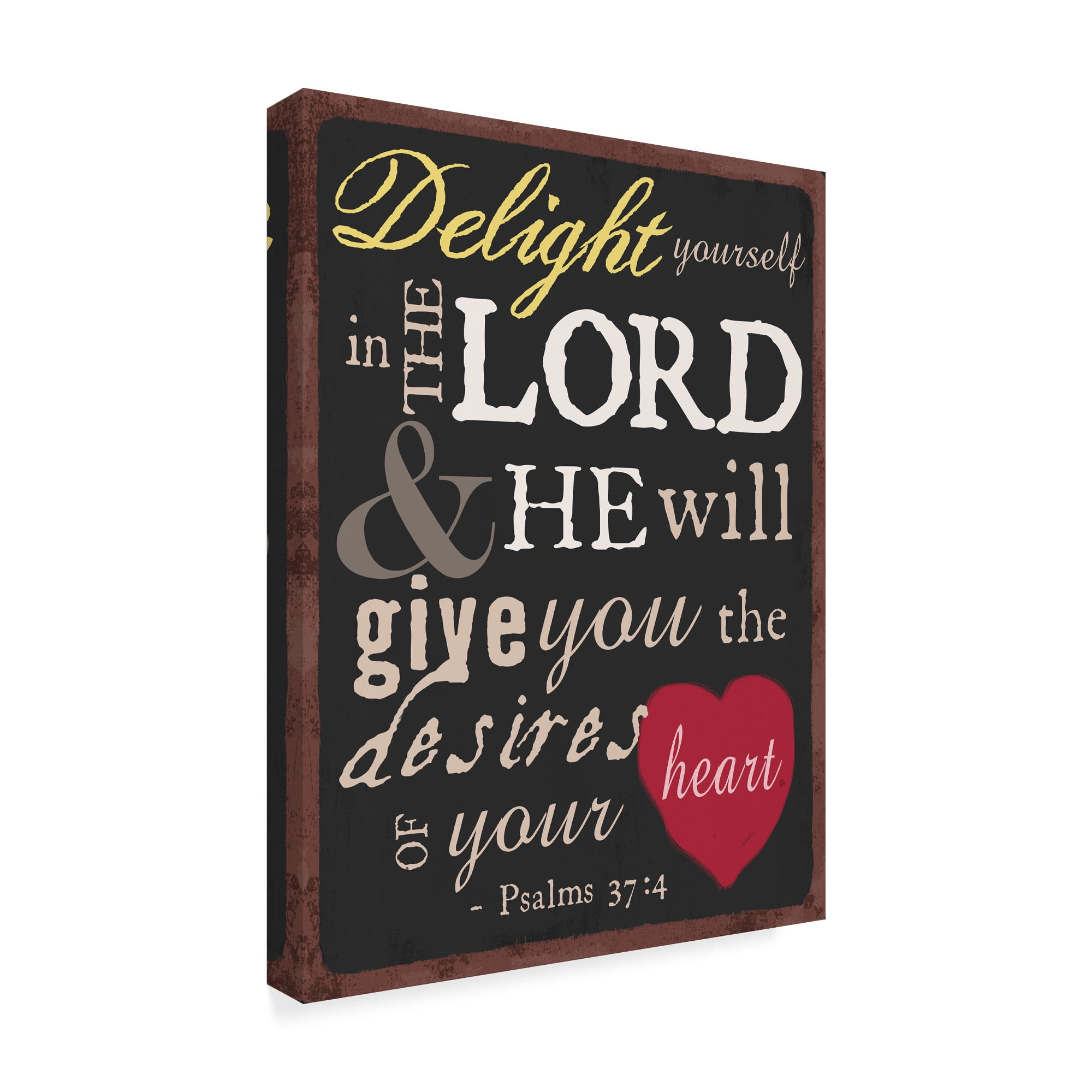 Trademark Fine Art 'Psalm 37:4' Canvas Art by Art Licensing Studio
