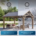 thumbnail image 5 of Sunmthink 12' x 14' Wood Frame Gazebo, Hardtop Gazebo with Galvanized Steel, Permanent Wooden Pavilion for Patio Backyard Lawn Garden, 5 of 10