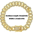 thumbnail image 2 of Collar perro cadena cubana 13mm oro, 10", cristales, para gatos y perros, 2 of 4