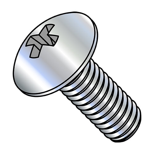 8-32X2 1/2 Phillips Truss Full Contour Machine Screw Fully Threaded Zinc (Pack Qty 1,000) BC-0840MPT