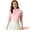 Pink, variant on DARING DIVA Women's Puff Sleeve Peter Pan Collar Tie Neck Button-Up Shirt L White