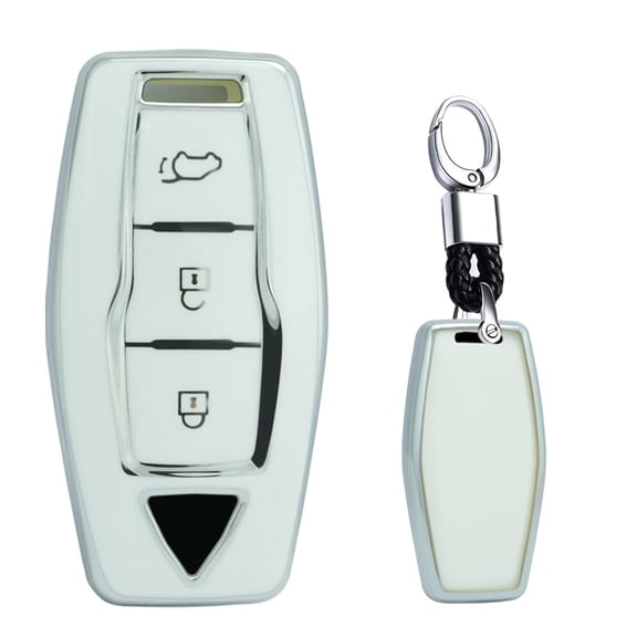 TPU Smart Key Fob Cover Case for Mitsubishi Outlander 2021 2022 2023 Keychain Key Holder Key Cover 3 button Holder Protector Keychain