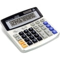 thumbnail image 1 of Calculadora escritorio OFFIDIX, calculadoras básicas, calculadora solar y batería dual, portátil con pantalla LCD grande de 12 dígitos, grande, 1 of 3