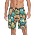 thumbnail image 6 of GZHJMY Sleep Short for Men, Pajama Pants with Side Pockets Elastic Waistband Drawstring, Christmas New Year Birthday Gifts, XX-Large - Cute Little Monster, 6 of 7