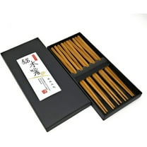 10 (5 pairs) Elegant Twist Bamboo Chopsticks