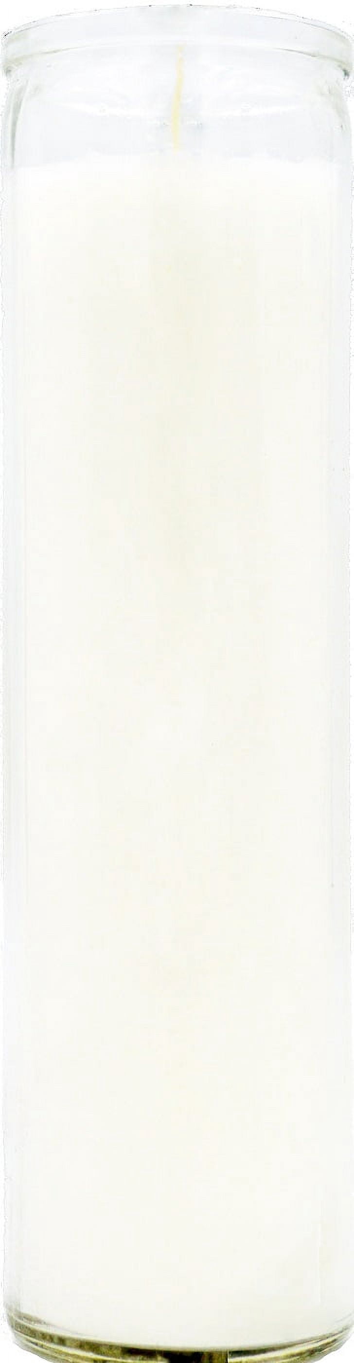 Rosary Solid White Wax Candle, Tall