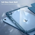 thumbnail image 5 of Fintie Clear Case for iPad (A16) 11th Generation 11 Inch (2025), iPad 10th Generation 10.9 Inch (2022), Crystal Transparent Back Cover with Pencil Holder, Auto Wake/ Sleep, Ocean Blue, 5 of 8