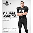 thumbnail image 5 of Exxact Sports Proline Men's Integrated Football Pants with 7 Flex Pads, Lightweight Football Practice Pants for Protection (A2XL, Silver), 5 of 7