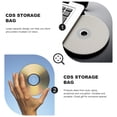 thumbnail image 2 of MasteelfCA 1pc Large-capacity DVD Storage Bag Round Disc Bag Practical Zipper CD Case, 2 of 7