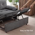 thumbnail image 2 of Onbrill 3-in-1 Sleeper Sofa Bed, Adjustable Backrest and USB Charging Ports, Gray, 2 of 8