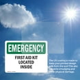 thumbnail image 6 of (2 Pack) First Aid Kit Located Inside OSHA Emergency Sign 14 Inch X 10 Inch Vinyl Label Decal Sticker Weather Resistant, UV Protected for Workplace, Business, and Construction Site,, 6 of 7