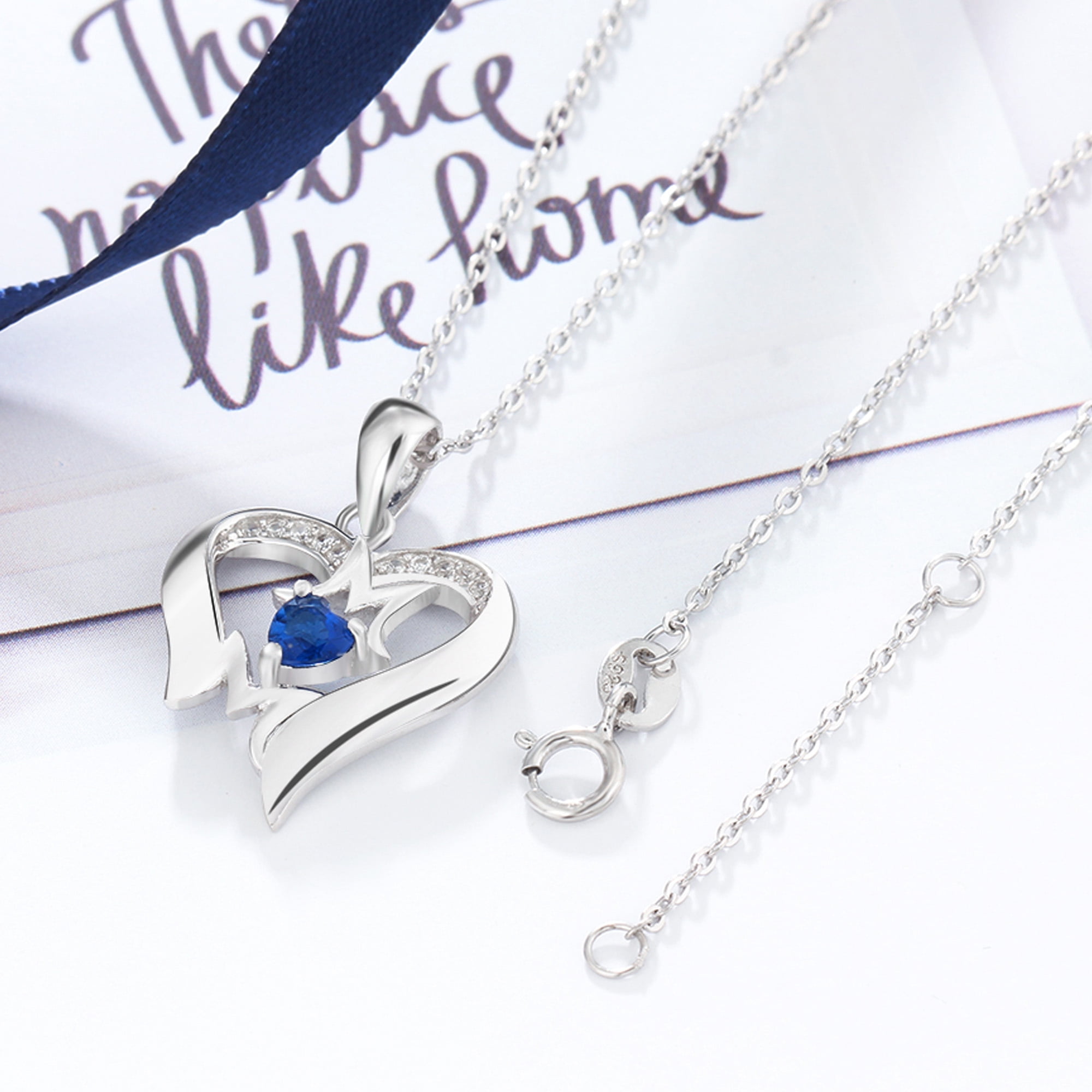 Custom Configurator Mementos USA Sterling Silver Mother's Family Birthstone Name Necklace for Women