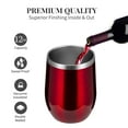 thumbnail image 3 of Wine Tumbler, 12oz 8 Pack Insulated Wine Tumbler with Lid and Straw, Double Wall Vacuum Stainless Steel for Cold & Hot Drinks, Red, 3 of 9