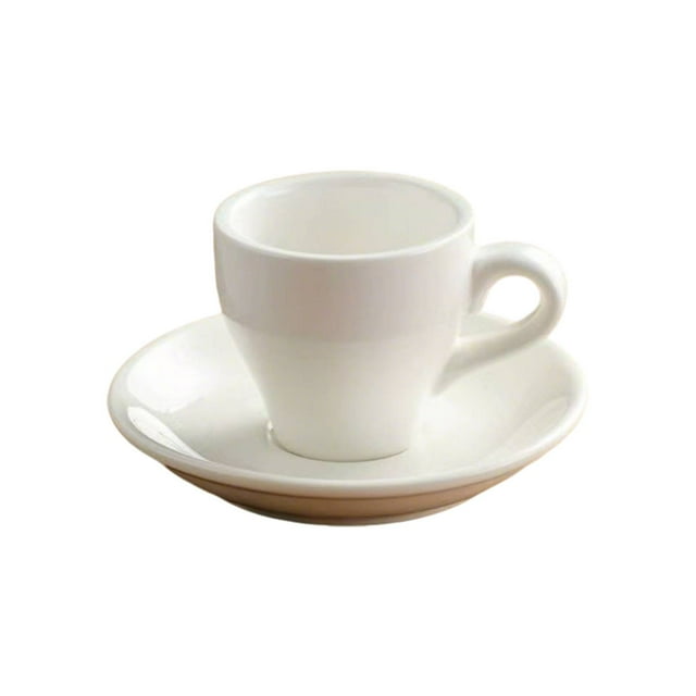 Ceramic Espresso Cups 2.5oz, Dishwasher & Microwave Safe, White