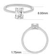 thumbnail image 5 of 1.50 Carat - Radiant Shape Lab Grown Basket Regular Shank Setting Solitaire Diamond Engagement Ring in 14K White Gold(Ring Size: 8.5), 5 of 5