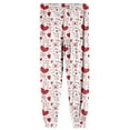 thumbnail image 4 of Fgvctg Valentine's Day Pajamas for Men Lover Heart Graphic Elastic Bottom Pajamas Sleepwear High Waisted Pj Pant Oversized Spring Fall Drawstring Lounge Pants with Pockets Wine XL, 4 of 6