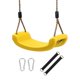 thumbnail image 4 of Asiento de columpio para niños con correas para colgar, ganchos, tablero curvo antideslizante, columpio para patio de juegos Amarillo, 4 of 8