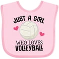 thumbnail image 3 of Inktastic Just a Girl Who Loves Volleyball Girls Baby Bib, 3 of 4
