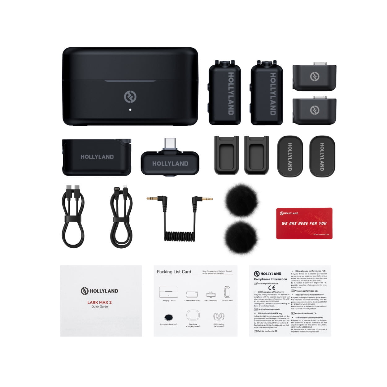 LARK MAX 2 Combo Wireless Microphone System (Space Gray) Bundle with Lavalier Microphone and Storage Travel Case (3 Items)