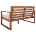 thumbnail image 6 of SAFAVIEH Emiko Outdoor Patio Loveseat Bench, Natural/Light Grey, 6 of 11