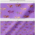 thumbnail image 2 of Soimoi Purple Cotton Cambric Fabric Check & World Map Print Fabric by the Yard 42 Inch Wide, 2 of 7