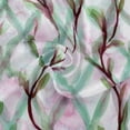 thumbnail image 2 of 60 Inch Round Tablecloth with White Lace Trim Fall Table Cover for Elegant Dining Decor Mint Green Vines, 2 of 8
