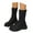 Black, variant on Women's Platform Chelsea Boots Suede Walking Wide Mid Calf Winter Dress Booties(Black,6)