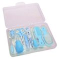 thumbnail image 1 of 9pcs Convenient Daily Baby Nail Clipper Scissors Hair Brush Comb Manicure Care Kit Blue, 1 of 4
