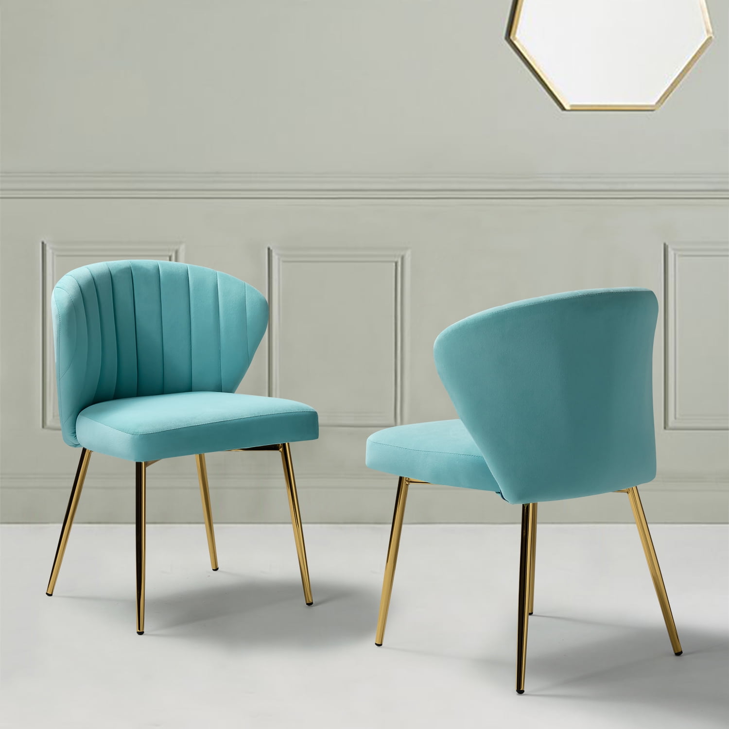 JAYDEN CREATION Milia Ivory Tufted Dining Chair (Set Of 2) CHM0011S2