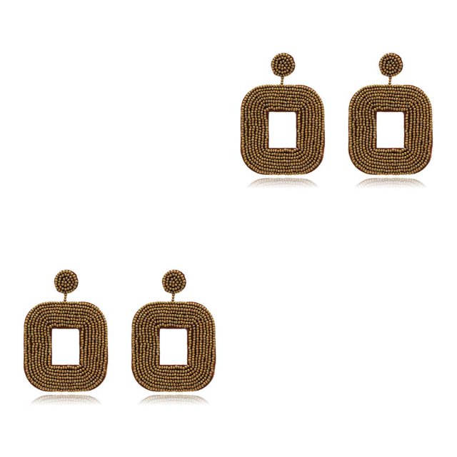 Minnieouse 1 par de pendientes de cuentas a la moda delicados pendientes colgantes para manualidades joyería decoración tejido gotas para las Type3 NO3