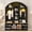 Black, variant on Bellemave 77" Arched Hall Tree with Bench and Shoe Storage, Farmhouse Entryway Bench with Coat Racks, LED Lights, Shelves and Cabinet for Hallway, Mudroom (Black)