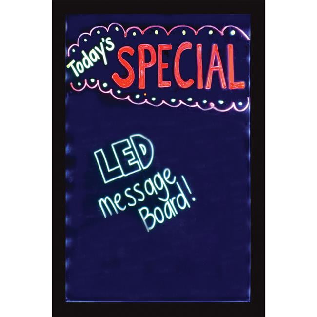 Hillman 5028979 Plastic Indoor & Outdoor LED Message Board, Black Pack of 2