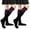 Black / Bright Purple, variant on Couver Women's Triple Striped Knee High Tube Cotton Socks, Black Blue, 9-11, 2 Pairs