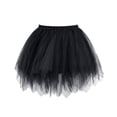 thumbnail image 2 of Women Gothic Tulle Skirt Classic Elastic Short Tutu Skirts Black XS, 2 of 4