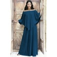 thumbnail image 2 of KOH KOH Long Strapless Cocktail Evening Off The Shoulder Cold Sexy Evening Flowy Formal Full Floor Length Tall Drape Gown Maxi Dress For Women Blue Teal XXXX-Large US 26-28 NT059, 2 of 6